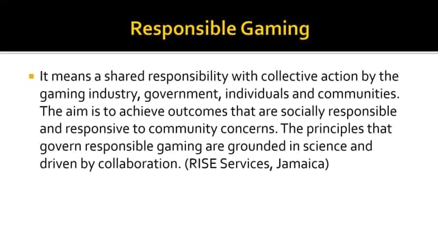 Foundations of Responsible Gambling